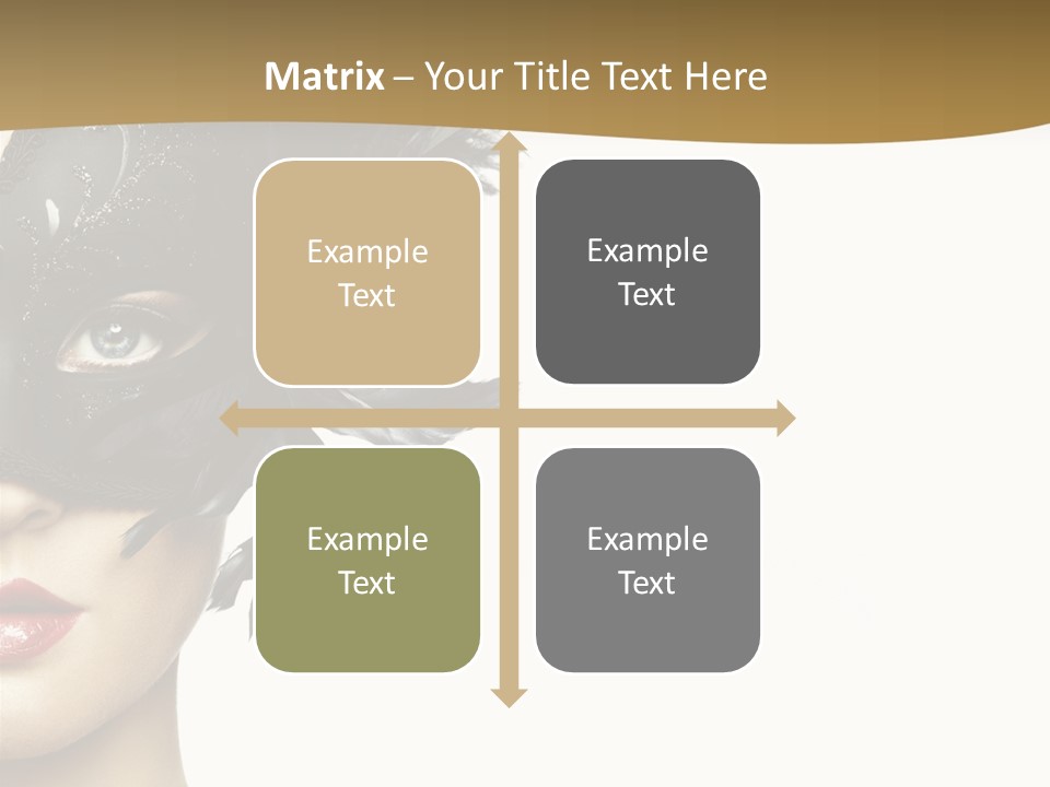 Beautiful Masquerade Girl PowerPoint Template