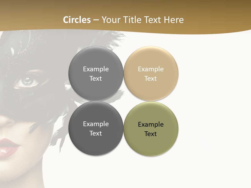 Beautiful Masquerade Girl PowerPoint Template