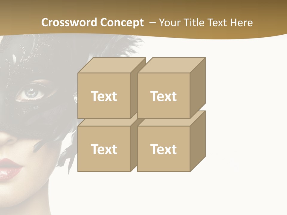 Beautiful Masquerade Girl PowerPoint Template