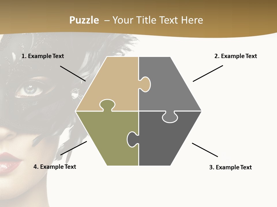 Beautiful Masquerade Girl PowerPoint Template