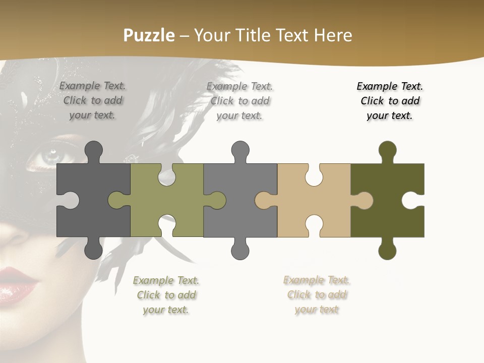 Beautiful Masquerade Girl PowerPoint Template