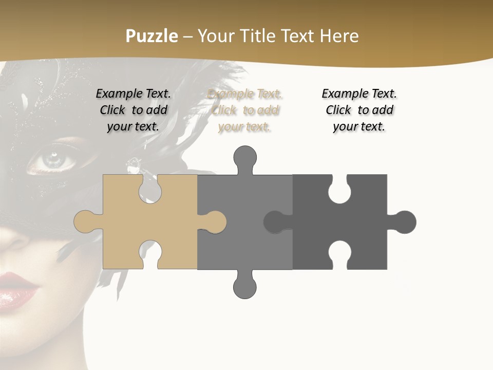 Beautiful Masquerade Girl PowerPoint Template