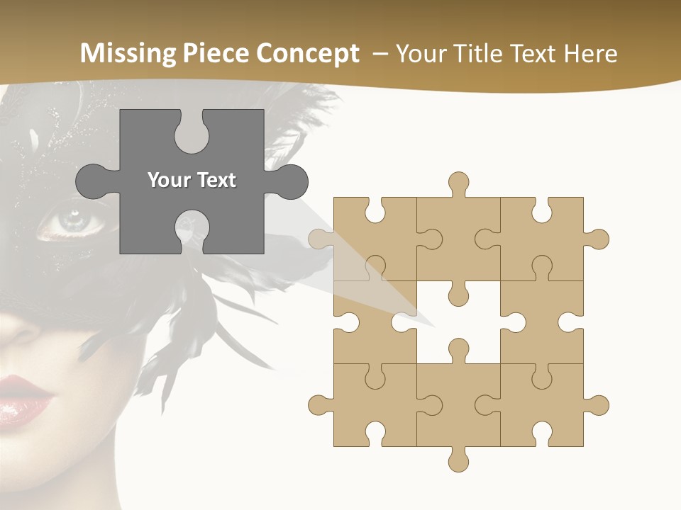 Beautiful Masquerade Girl PowerPoint Template