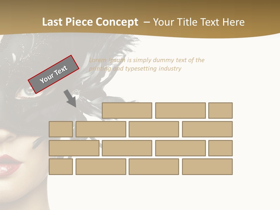 Beautiful Masquerade Girl PowerPoint Template