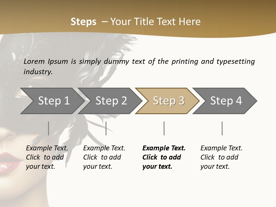 Beautiful Masquerade Girl PowerPoint Template