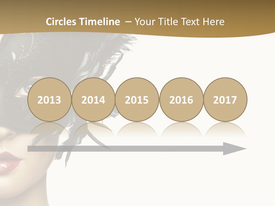 Beautiful Masquerade Girl PowerPoint Template