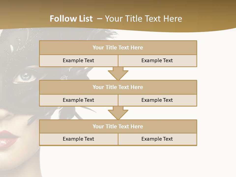 Beautiful Masquerade Girl PowerPoint Template