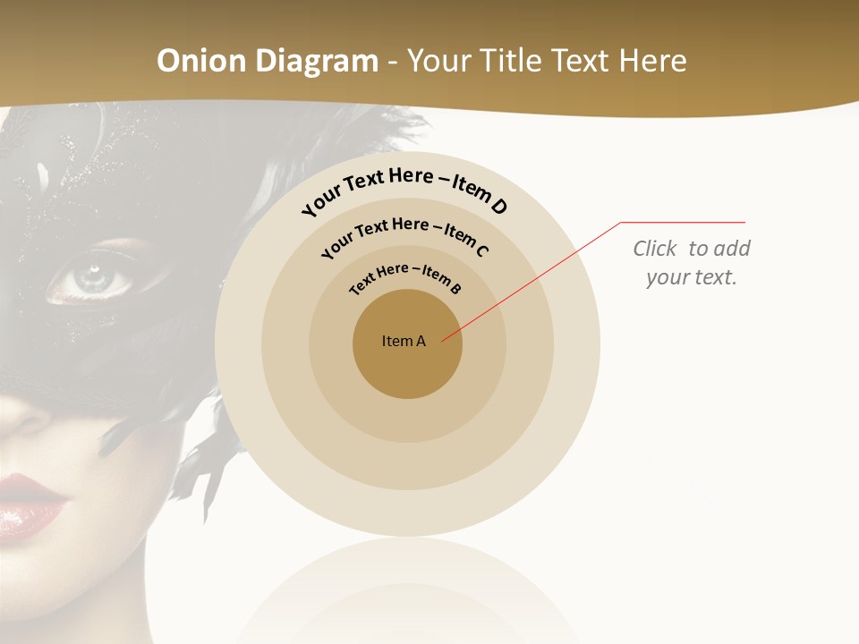 Beautiful Masquerade Girl PowerPoint Template