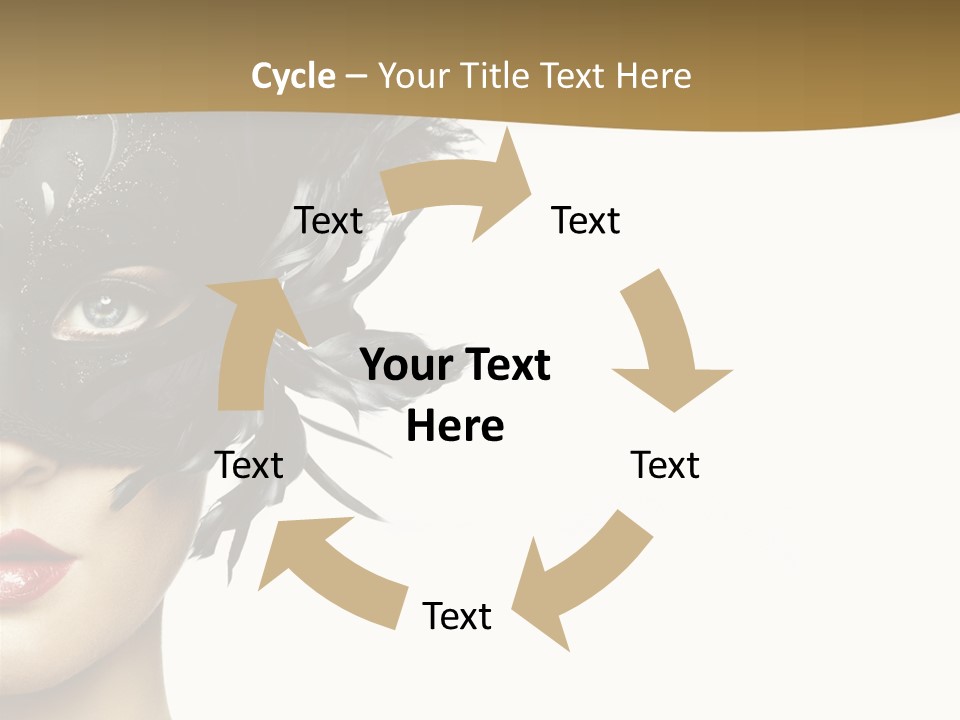 Beautiful Masquerade Girl PowerPoint Template