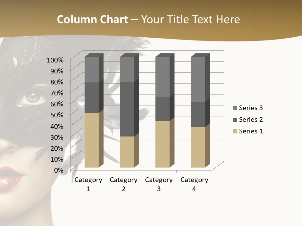 Beautiful Masquerade Girl PowerPoint Template