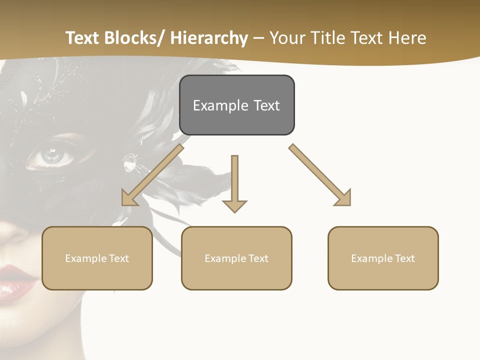 Beautiful Masquerade Girl PowerPoint Template