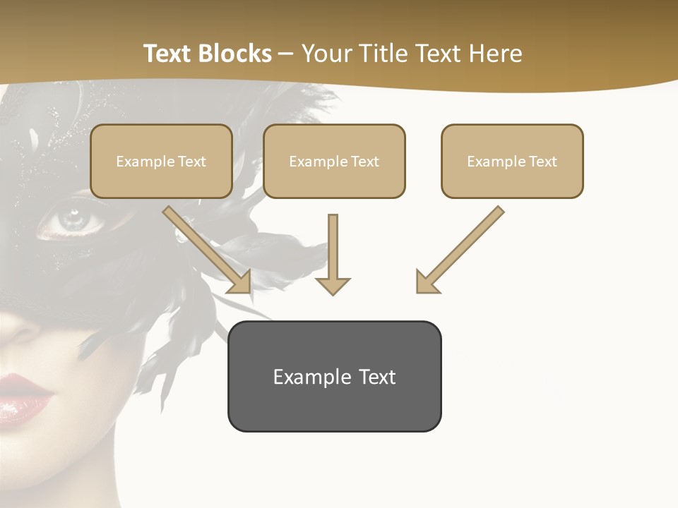 Beautiful Masquerade Girl PowerPoint Template