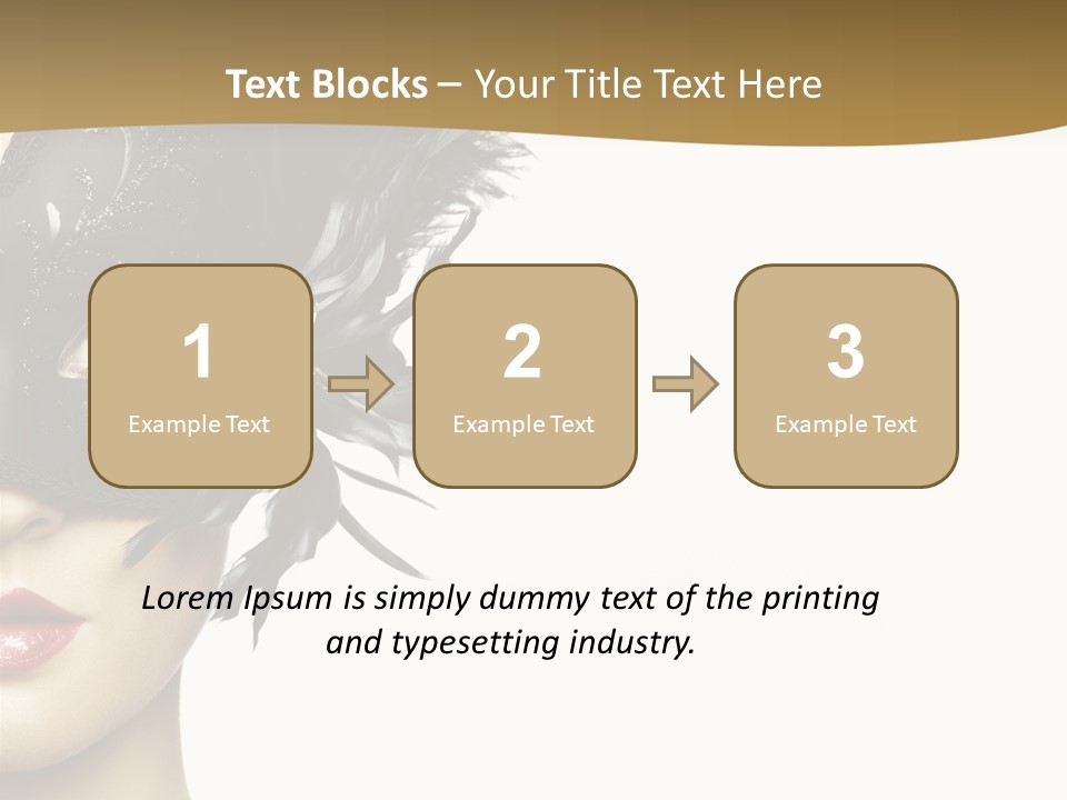 Beautiful Masquerade Girl PowerPoint Template