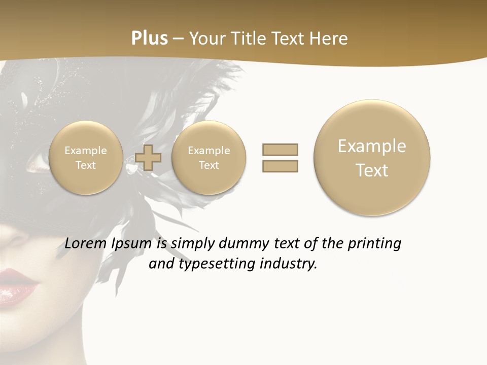 Beautiful Masquerade Girl PowerPoint Template