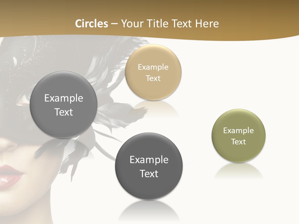 Beautiful Masquerade Girl PowerPoint Template