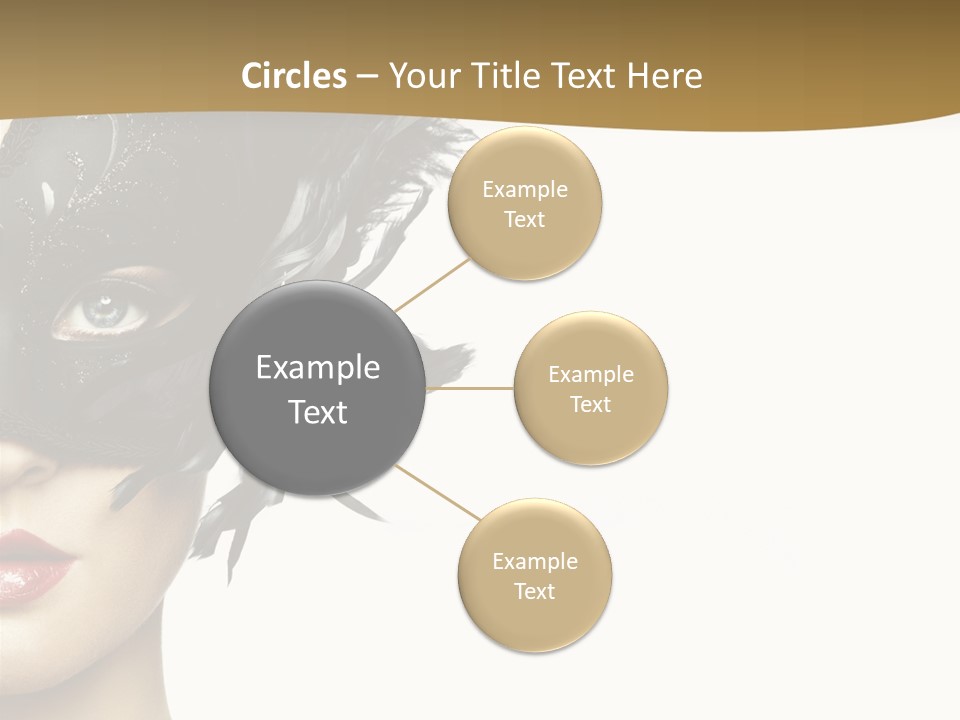 Beautiful Masquerade Girl PowerPoint Template