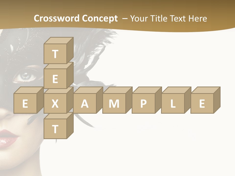 Beautiful Masquerade Girl PowerPoint Template