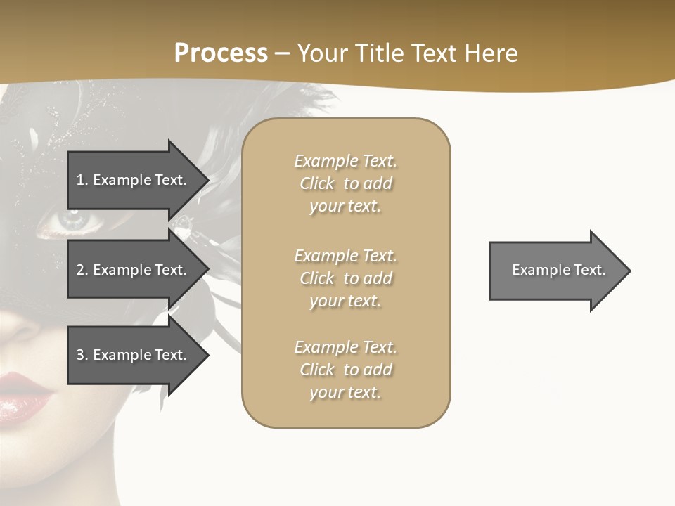 Beautiful Masquerade Girl PowerPoint Template