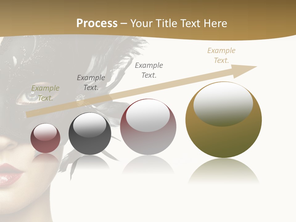 Beautiful Masquerade Girl PowerPoint Template