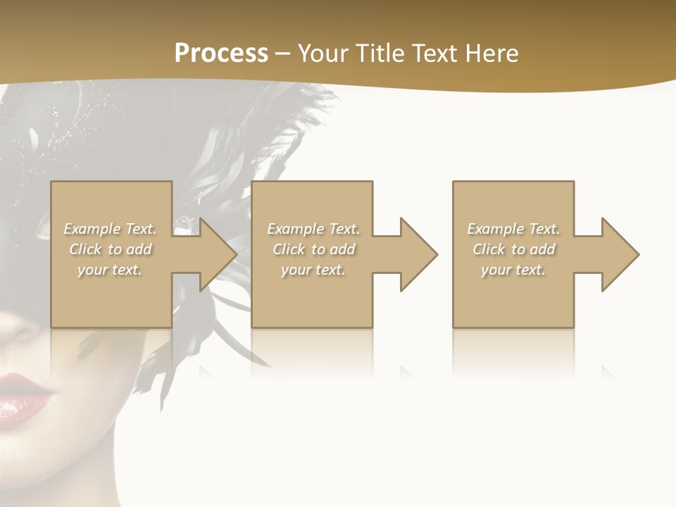 Beautiful Masquerade Girl PowerPoint Template