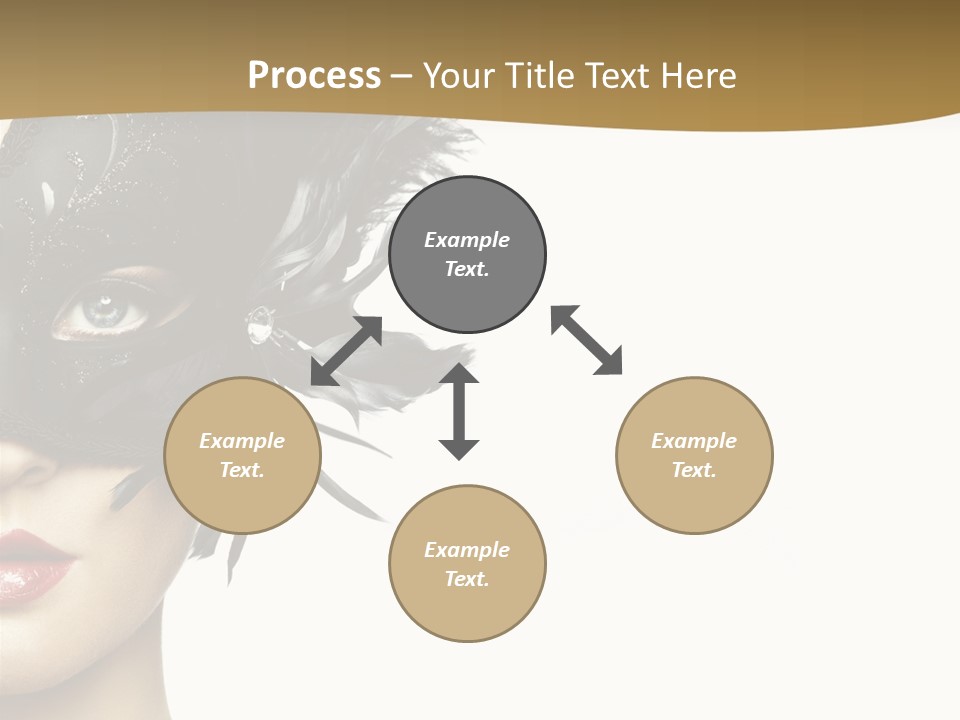 Beautiful Masquerade Girl PowerPoint Template