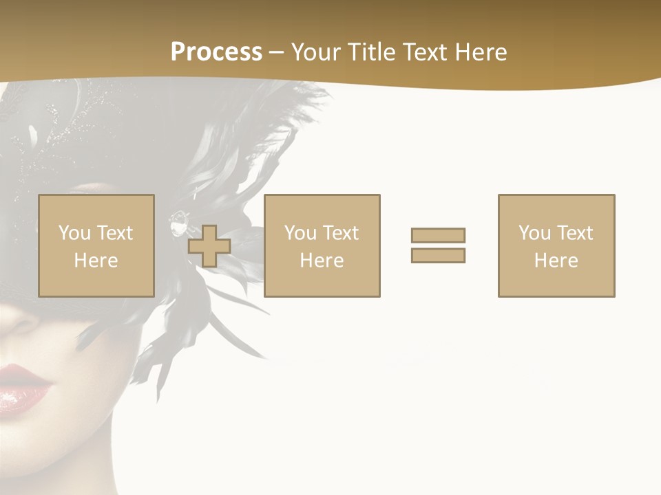 Beautiful Masquerade Girl PowerPoint Template