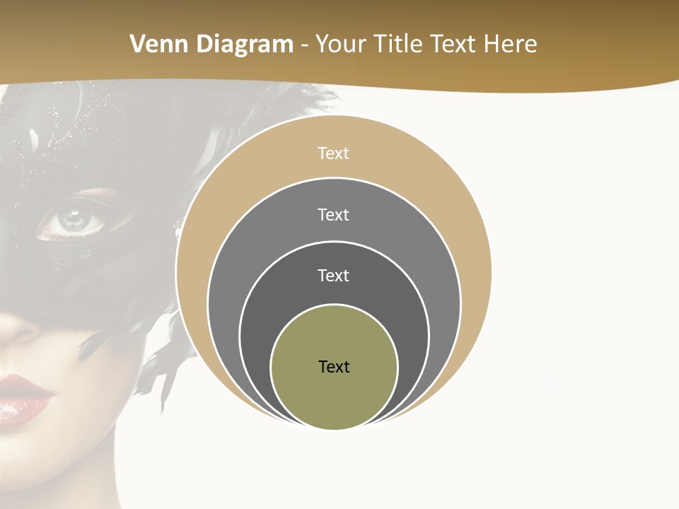 Beautiful Masquerade Girl PowerPoint Template