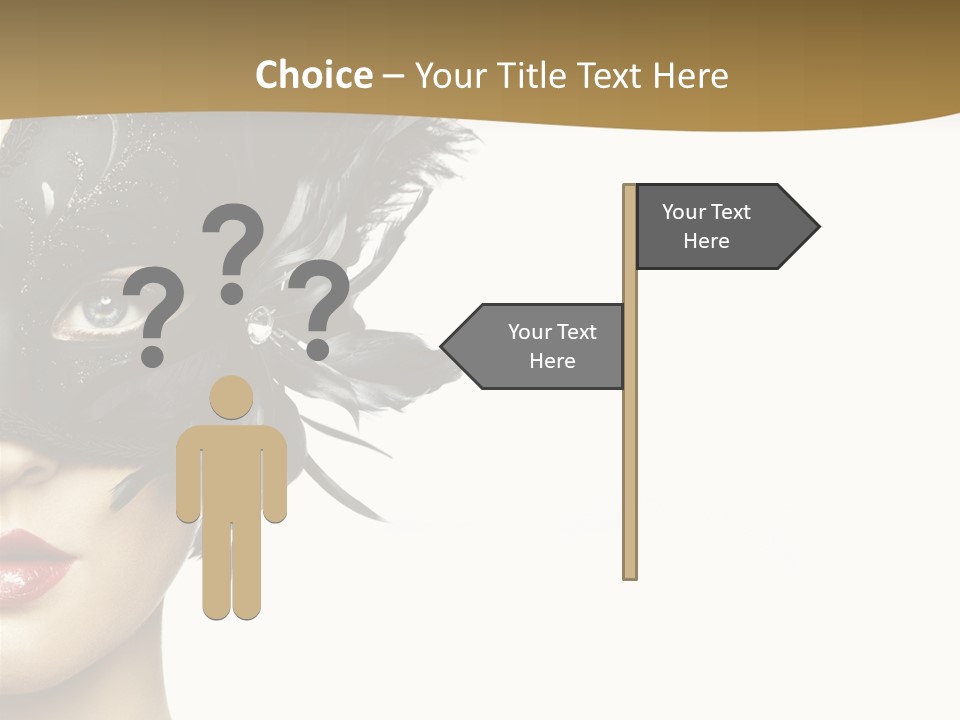 Beautiful Masquerade Girl PowerPoint Template