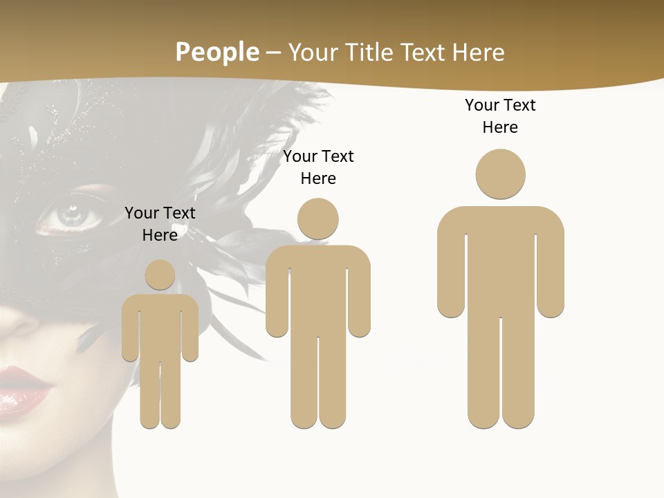 Beautiful Masquerade Girl PowerPoint Template