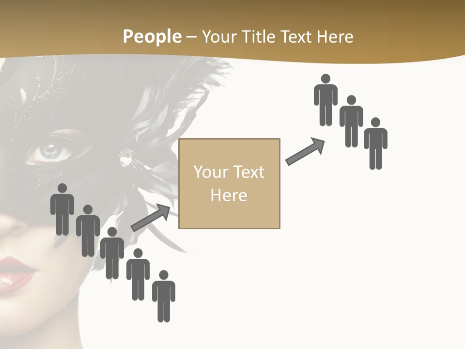 Beautiful Masquerade Girl PowerPoint Template