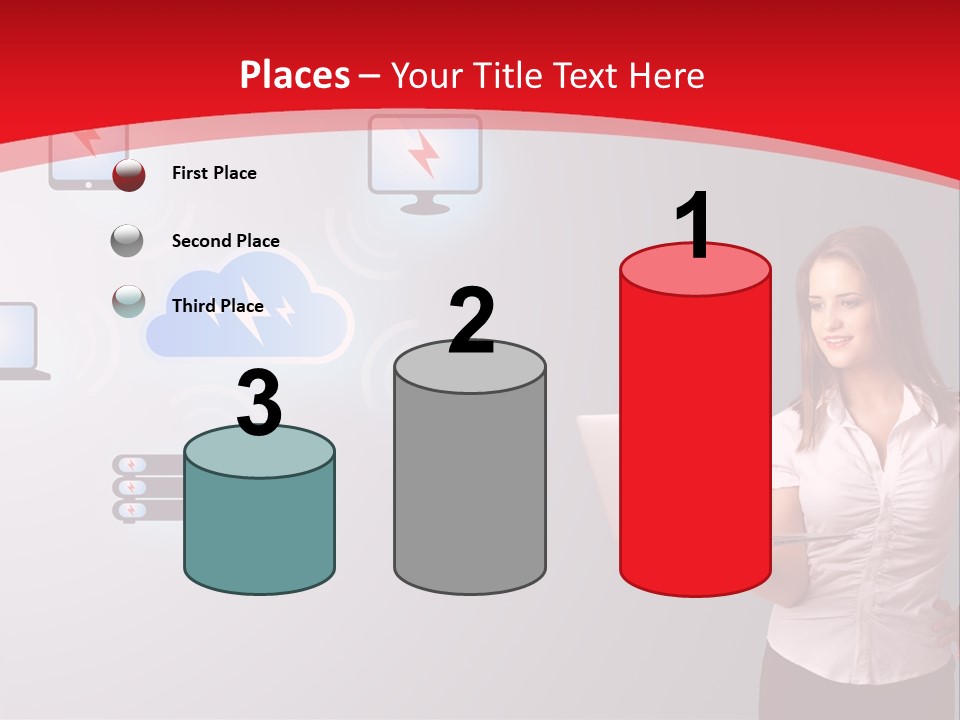 Woman Symbol Gadget PowerPoint Template