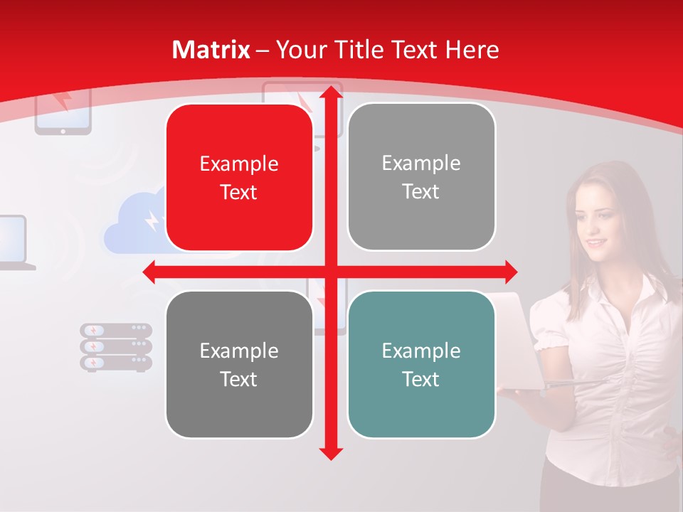 Woman Symbol Gadget PowerPoint Template