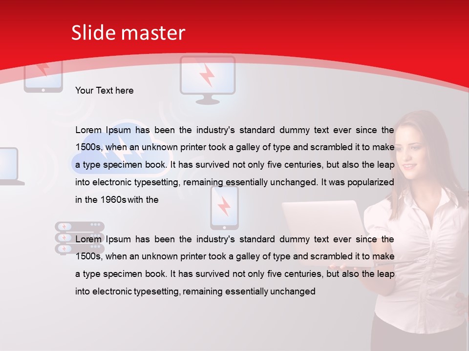 Woman Symbol Gadget PowerPoint Template