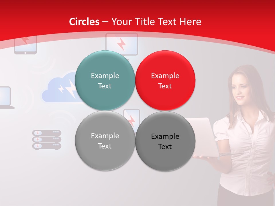 Woman Symbol Gadget PowerPoint Template