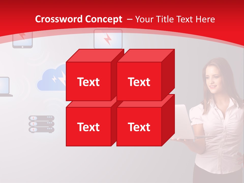Woman Symbol Gadget PowerPoint Template