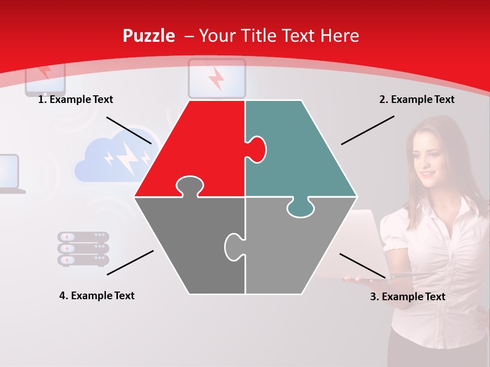 Woman Symbol Gadget PowerPoint Template