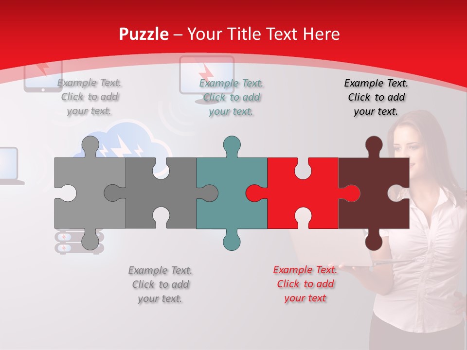 Woman Symbol Gadget PowerPoint Template