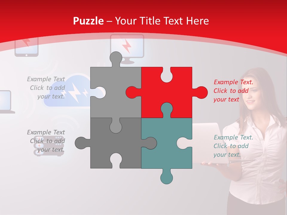 Woman Symbol Gadget PowerPoint Template