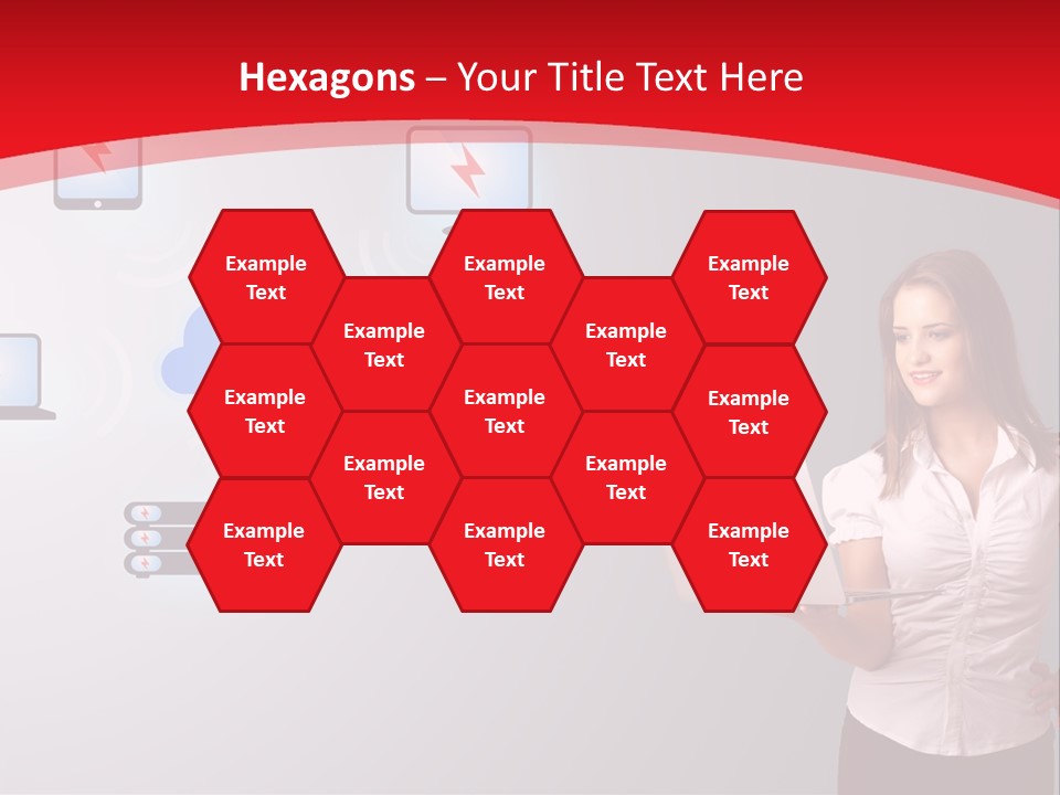 Woman Symbol Gadget PowerPoint Template