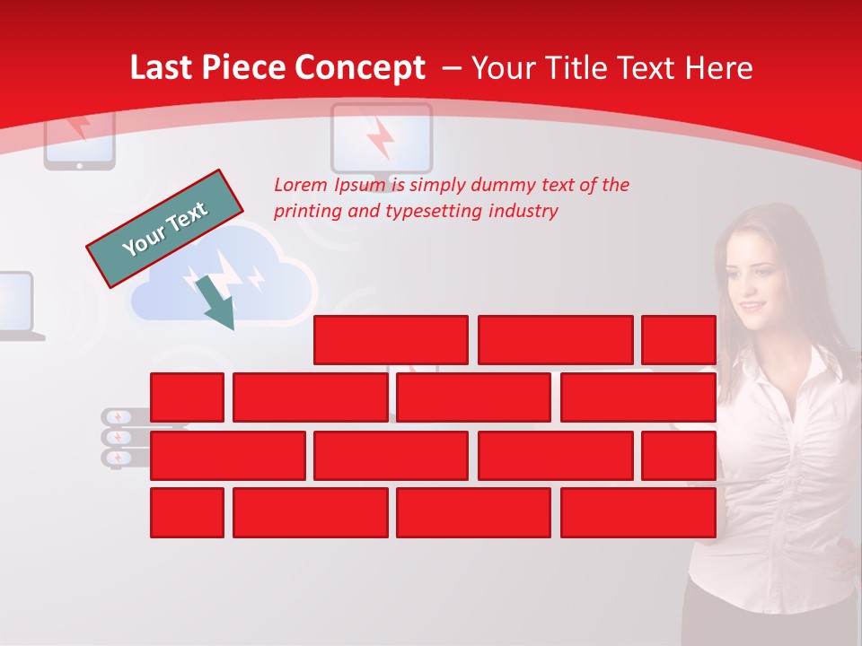 Woman Symbol Gadget PowerPoint Template