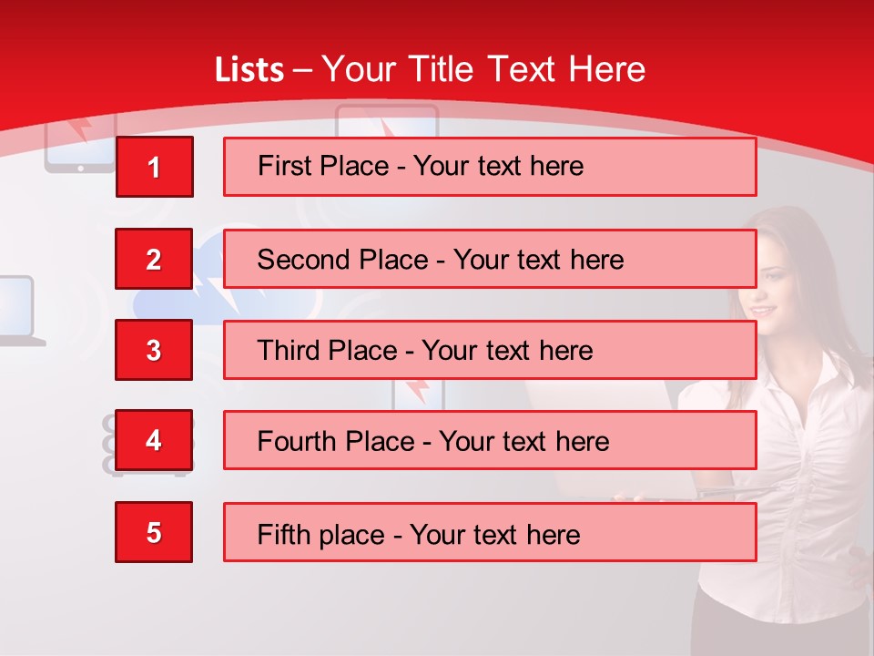 Woman Symbol Gadget PowerPoint Template