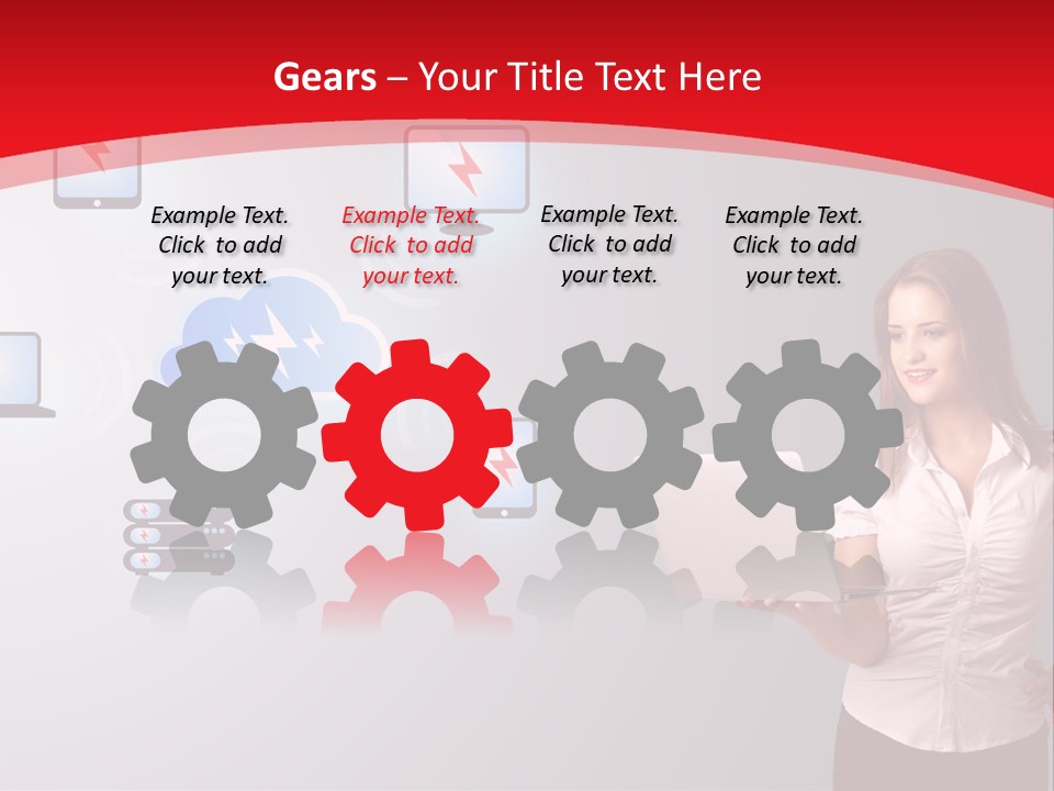 Woman Symbol Gadget PowerPoint Template