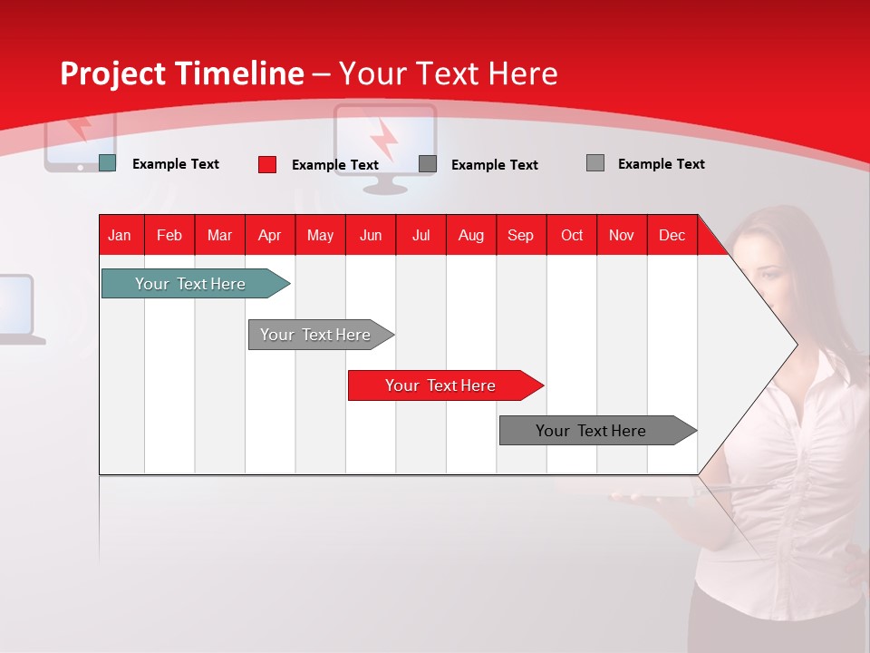 Woman Symbol Gadget PowerPoint Template
