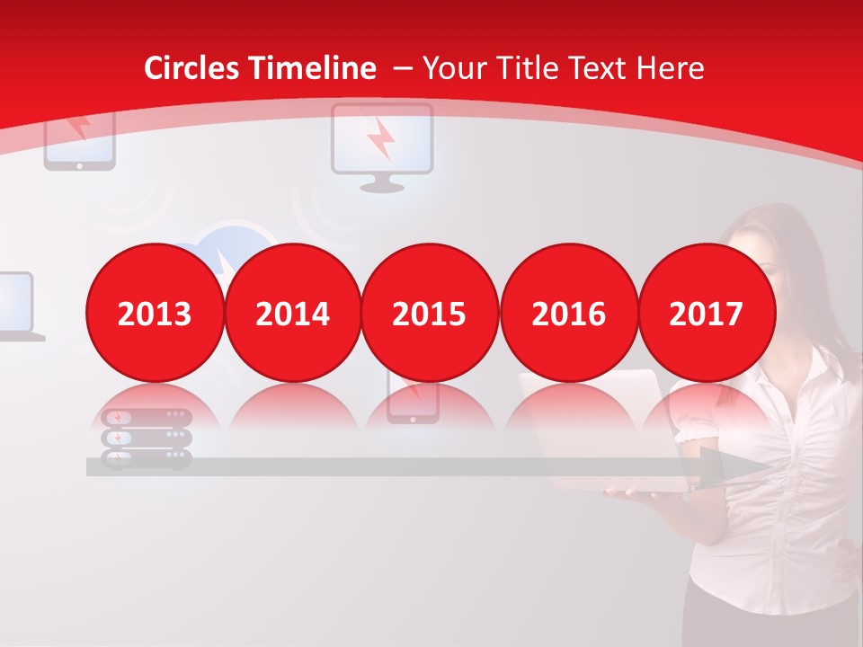 Woman Symbol Gadget PowerPoint Template