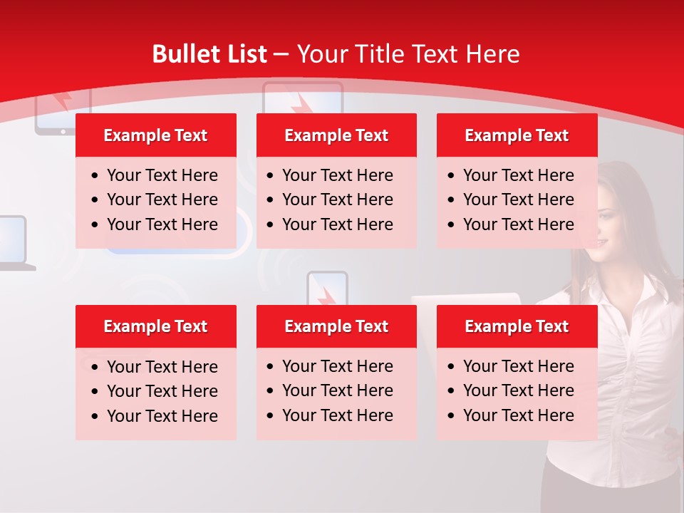 Woman Symbol Gadget PowerPoint Template