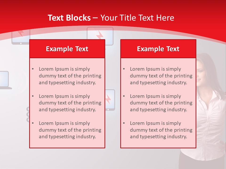 Woman Symbol Gadget PowerPoint Template
