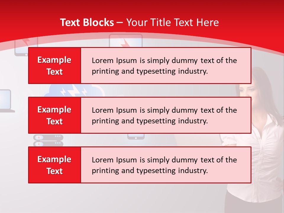 Woman Symbol Gadget PowerPoint Template