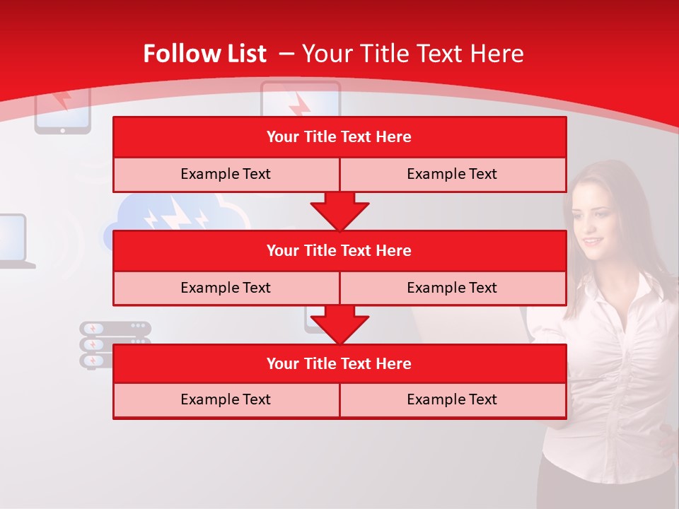 Woman Symbol Gadget PowerPoint Template