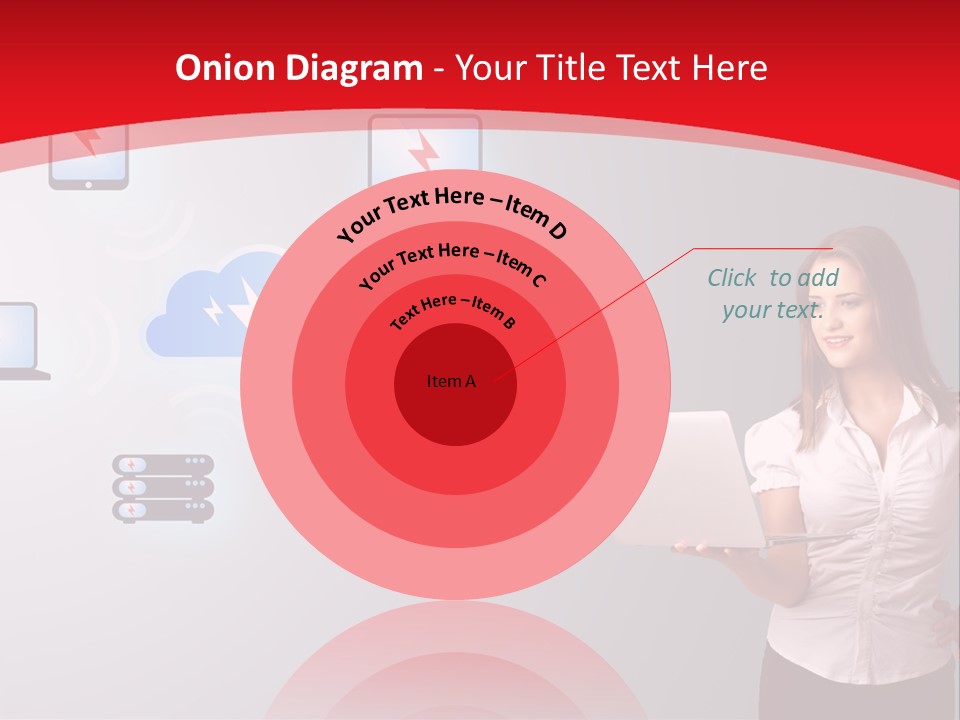 Woman Symbol Gadget PowerPoint Template