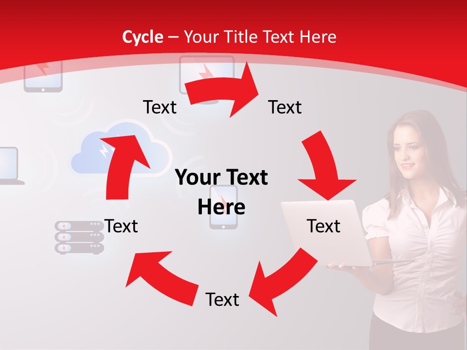 Woman Symbol Gadget PowerPoint Template